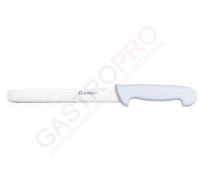 HACCP-Zúbkovaný nôž - dlhý, biely, 20cm