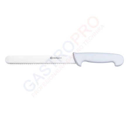HACCP-Zúbkovaný nôž - dlhý, biely, 20cm