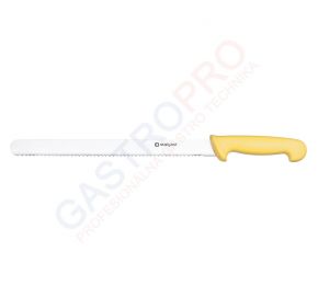 HACCP-Zúbkovaný nôž - dlhý, žltý, 30cm