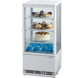 Vitrína na zákusky alebo nápoje biela – 78 l – 170 W