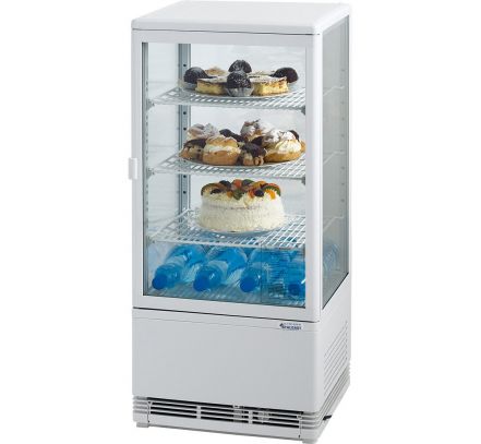 Vitrína na zákusky alebo nápoje biela – 78 l – 170 W