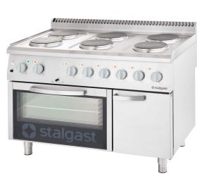 Elektrický sporák – 6 Stalgast s rúrou GN1/1