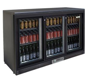Barová podpultová chladnička 3x dvere - výška 870 mm