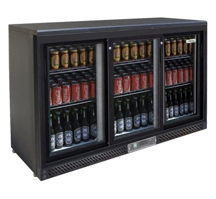 Barová podpultová chladnička 3x dvere - výška 870 mm