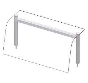 Nadstavba so sklenenou policou – LED osvetlenie – 990 x 455 x 450 mm
