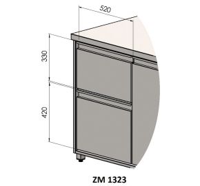 Blok 2 zásuviek - 270+360 mm