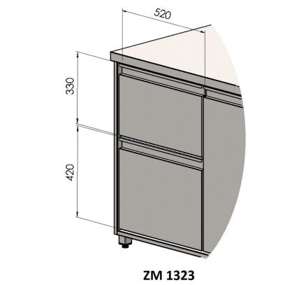 Blok 2 zásuviek - 270+360 mm