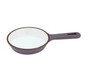 Mini smaltovaná panvica šedá, priemer 10 cm