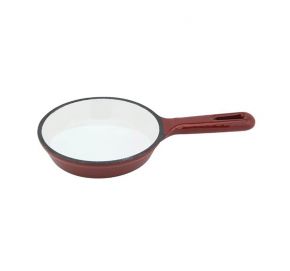 Mini smaltovaná panvica červená, priemer 13 cm
