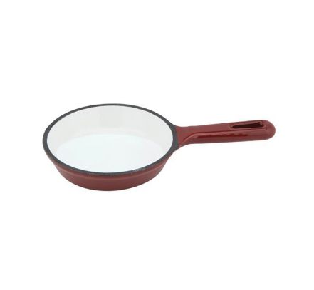 Mini smaltovaná panvica červená, priemer 13 cm