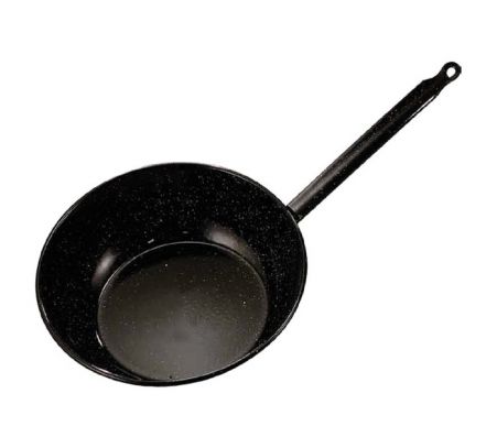 LA IDEAL - Panvica HLBOKÁ zo smaltovanej uhlíkovej ocele s rukoväťou - liter: 1,1 -   Cm 20