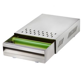 Odklepávacia zásuvka pod mlynček - nerez - 255x380x100 mm