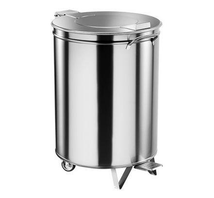 Nerezový odpadkový kôš, 50 l – nášľapný