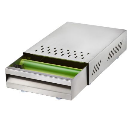 Odklepávacia zásuvka pod mlynček - nerez - 255x380x100 mm