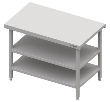 Neutrálny výdajný stôl s dvoma policami – 1400x735x880mm