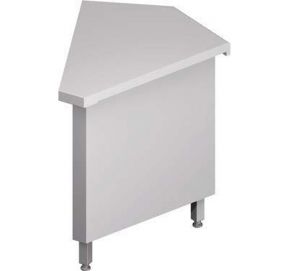 Neutrálny výdajný stôl rohový 45° - 667x830x880mm
