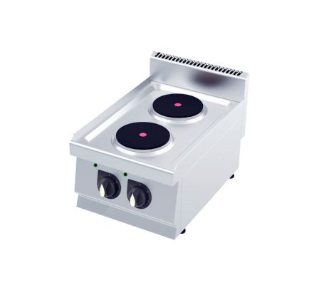 Gastromarket 600 Elektrický sporák - 2 platne,  bez podstavca