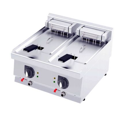 Gastromarket 600 Elektrická dvoj- fritéza  2 x 12 l - bez podstavca