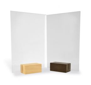 Stojan na menu plexi - A4 hnedý