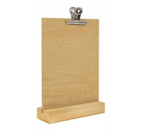 Stojan na menu so štipcom - A4 natural