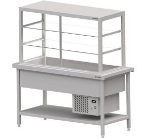 Chladená výdajná vitrína - obslužné na 4x GN1/1